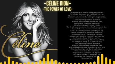 the power of love lyrics celine dion